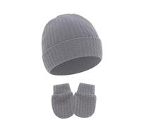2 Unids/set Gorro Fetal Para Bebé Gorro Para Recién Nacidos Con Guantes Resistentes a Arañazos Gorros Infantiles Transpirables Protecciones Para Los Oídos Manoplas Para Rascar