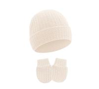2 Unids/set Gorro Fetal Para Bebé Gorro Para Recién Nacidos Con Guantes Resistentes a Arañazos Gorros Infantiles Transpirables Protecciones Para Los Oídos Manoplas Para Rascar