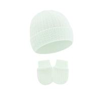 2 Unids/set Gorro Fetal Para Bebé Gorro Para Recién Nacidos Con Guantes Resistentes a Arañazos Gorros Infantiles Transpirables Protecciones Para Los Oídos Manoplas Para Rascar