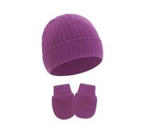 2 Unids/set Gorro Fetal Para Bebé Gorro Para Recién Nacidos Con Guantes Resistentes a Arañazos Gorros Infantiles Transpirables Protecciones Para Los Oídos Manoplas Para Rascar
