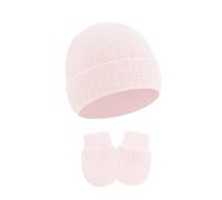 2 Unids/set Gorro Fetal Para Bebé Gorro Para Recién Nacidos Con Guantes Resistentes a Arañazos Gorros Infantiles Transpirables Protecciones Para Los Oídos Manoplas Para Rascar