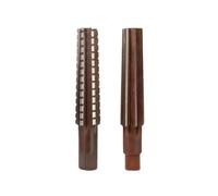 2 Unids/set MT0/MT1/MT2/MT3/MT4 Juego De Fresas Manuales Acero Fino/borde Áspero Herramienta Escariador Cónico Mano Chaflán Duradero(Brown-MT0)