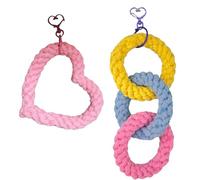 2 Unids/set Pequeño Animal Escalada Cuerda Juguete Columpio Estimulante Jaula Para Mascotas Accesorio Ejercicio De Combustible Y Estimulaciones Mentales Mascota Pájaro Colgante Columpio Juguete Jaula