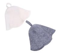 2 unids/set protección de la cabeza fieltro baño gorro ducha anticalor sombrero Sauna accesorios para Mujer Hombre