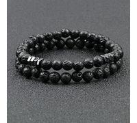 2 unids/set pulseras de pareja pulseras y brazaletes de cuentas de piedra clásica Natural para Mujeres Hombres mejores amigos Yoga Engery joyería, estilo 5