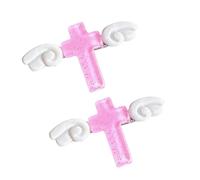 2 unids/set Punk encantador tocado de resina con Clip para con detalle de brillante para pasador para chicas dulces tocado estético