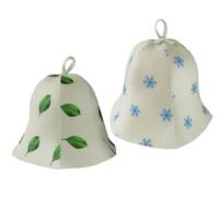 2 unids/set sombrero de Sauna fieltro protección for la cabeza baño gorro ducha anticalor accesorios vaporario para Mujer Hombre