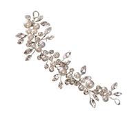 2 Unids/set Tocado De Boda, Novia Con Perlas Imitación Diamantes, Joyería Exquisita For El Cabello, Accesorios Nupciales Para Boda Fiesta Velada(Silver-2pcs)