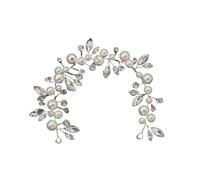 2 Unids/set Tocado De Boda, Novia Con Perlas Imitación Diamantes, Joyería Exquisita For El Cabello, Accesorios Nupciales Para Boda Fiesta Velada(Golden-2pcs)