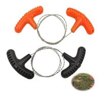 2 unids sierra de alambre de acero inoxidable, 70 cm motosierra de mano tubo de PVC mini al aire libre antióxido manual fácil de guardar kit de herramientas de sierra para exteriores camping