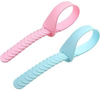 2 unids Silicona Water Clo Set Tapa Lift Holder Ajustable Squat Toilet Asiento Elevador Mango Water Clo Set Tapa Lift Holder para Baño Rosa y BluDeft ha sido procesado