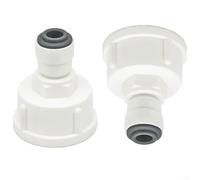 2 unids sistema de filtro de agua conector hembra rosca G3/4-G1/4 recto acoplamiento rápido acoplamiento de tubería de plástico para reversa blanco
