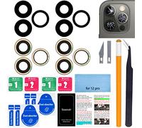 2 unids Soaosdr original cámara trasera lente de cristal reemplazo para iPhone 12 Pro 6.1 pulgadas con adhesivo preinstalado+kit de herramientas de reparación+manual de instalación