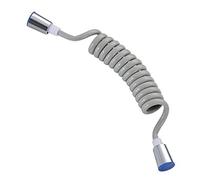 2 Unids Spring Flexible Ducha Manguera Ajuste for Agua Plumbing Aseo Bidet Pulsador Pistola Accesorios de baño ABDOMINALES Tubo de 1.5m 2m 3m(Light Grey,150CM_DN15)