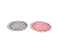 2 Unids Tazón de Limpieza de Cepillo Cosmético de Silicona Tazón de Limpieza de Cepillo de Maquillaje Plegable para Cepillo de Maquillaje Esponja de Maquillaje Portátil Viaje Uso