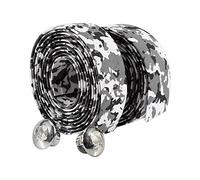 2 UNIDS Tipo de Barra de Bicicleta, Antideslizante Ciclismo Road Bike Manillar de Bicicleta Reflectante Grip Wrap Tape + 2 Tapones de Barra(Negro + Blanco)