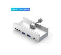 (2 USB 1 TIPO C SD TF) Concentrador USB 3.0 tipo clip 6 en 1 con fuente de alimentación Adaptador divisor