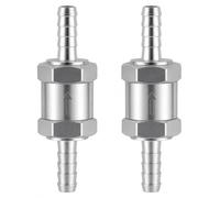 2 válvulas antirretorno de combustible, válvula de retorno desechable de 8 mm (5/16 pulgadas), válvula antirretorno de agua, válvula antirretorno de aluminio para gasolina, diésel, aceite vegetal