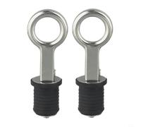 2 válvulas de drenaje para casco de barco, de acero inoxidable, 25 mm, para kayaks y para livewell, impermeables, duraderas, fáciles de montar, para juntas robustas para barcos