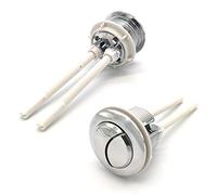 2 varillas de botón de inodoro de 38 mm, cromadas universales, doble descarga de inodoro, bombas de alta presión, accesorios para inodoro Closestool Kit de reparación de válvula de descarga de inodoro