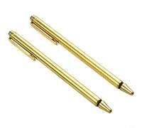 2 varillas de cobre 99.9%, varillas de detección de metales ajustables para encontrar agua, oro y minerales, herramientas portátiles de caza del tesoro con núcleo de acero inoxidable, 55 cm (dorado)