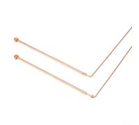 2 varillas de cobre para radiestesia, 99.9% varillas de sonda de cobre, herramienta de rotación de varilla de radiestesia de cobre, para agua de adivinación, tesoro, búsqueda de minerales de oro,
