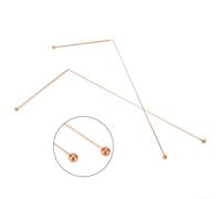 2 varillas de cobre para radiestesia, juego de varillas de sonda de cobre puro 99.9% para detección de agua, búsqueda de tesoros y localización de minerales, herramientas de radiestesia de grado