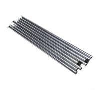 2 varillas de hierro para tienda de campaña para soporte de toldo, postes de refugio al aire libre, longitud ajustable para instalación de lona solar con bolsa de almacenamiento (plateado)