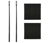 2 varillas de limpieza para flauta, 2 paños de limpieza, herramientas de limpieza de instrumentos de viento, juego de paño de limpieza, varilla de limpieza de sonda de flauta