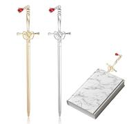 2 varillas para el pelo chinas, horquillas de metal chino, pasador de pelo chino, varillas de pelo de espada, varita vintage para mujer, moño con piedras para el pelo, decoración elegante para mujeres