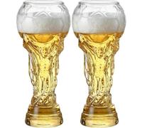 2 vasos de cerveza de la Copa del Mundo 2026, vasos de cerveza estilo trofeo para Copa del Mundo 2026, vaso de pinta con diseño de trofeo, regalo para padres y hombres, fanáticos del fútbol
