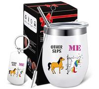 2 vasos de vino y llavero de unicornio, terapeuta del habla, terapeuta del habla, taza de café para psicólogo, psiquiatra, terapia, consejero escolar, taza aislada de 12 onzas