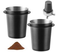 2 vasos dosificadores, 58 mm, vaso dosificador, vaso dosificador, vaso dosificador de café en polvo de acero inoxidable, parte de alimentación de polvo, adecuada para cafetera expreso de 58 mm, color