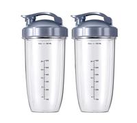 2 Vasos For Licuadora De 946 Ml (32 Oz) Con Tapa For Llevar Y Juntas De Goma, Compatibles Con Nutribullet, 600 W/900 W. Piezas De Repuesto.