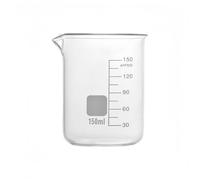 2 vasos medidores de vidrio de borosilicato de alta calidad: vasos graduados transparentes for uso en cocina y laboratorio.(150ML)