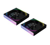 2 ventiladores de caja V2RS Magic Block sin empalme, 120 mm, para PC, ordenador, 12 V, chasis Lian, 3 pines, 5 V, ARGB Divine Light Li, negro, A