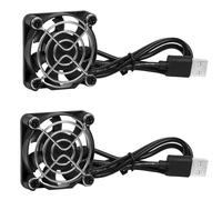 2 ventiladores silenciosos con conector USB de 50 mm y 5 cm, 5010 CC 5 V, for enrutador de refrigeración DIY, juego, TV Box, fuente de alimentación con rodamiento de bolas doble.