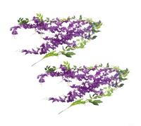 2 vides de glicinia artificiales para un hogar elegante y para decoración de bodas, 1 8 m cada una para hermosos arreglos florales (morado oscuro)