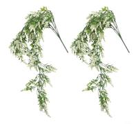 2 vides de lavanda hermosa decoración colgante para el hogar, bodas y eventos al aire libre (blanco)