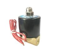 2 Way 2w Copper Coil Water Solenoid Valve Brass 1/8 1/4 3/8 Inch 220V AC Normally Close 2W025-06/08 2W040-10 Wire Lead Type(1/4",DC12V)