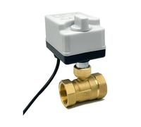 2 Way Brass Motorized Ball Valve DN15-DN50 3-Wire 2-Control Electric Actuators with Manual Switch 220V 12V 24V(DN32,220VAC)