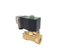 2 Way Pneumatic Brass 1 Inch Water Solenoid Valve Zero Pressure Start 12V DC Orifice 25mm Normal Close PU-25 With Plug Type(AC380V)