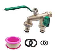2 Way Splitter,Kitchen Double Nozzle Faucet | 2 Way Faucet Connector for Garden, Outdoors, Lawn, Balcony, Laundry, Courtyard, Bathroom