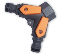 2-Wege Y Conexión de Grifo ½" Y ¾" Manguera