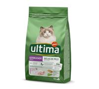 Ultima Esterilizado y Bolas de Pelo Pienso con Pavo para Gatos 1.5 Kg