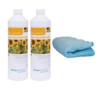 2 x 1 litro de seda Berger | Set de cuidado de Aqua-Satin Polish | Producto de limpieza y cuidado para suelos de madera aceitados y encerados | + paño de limpieza de alta calidad