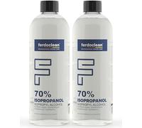 (2 x 1 litro) isopropanol 70% | Limpiador de pintura de alcohol solvente 2000ml para frustrar | Limpiador de pantallas | Desengrasante - agente limpiador 2L IPA
