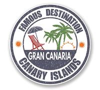 2 x 10 cm Gran Canaria Islas Canarias Pegatinas de vinilo para ordenador portátil equipaje de viaje # 6720 - 10 cm x 10 cm