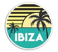 2 x 10 cm Ibiza Pegatinas de Vinilo - España Geniales del Viaje del Equipaje del Ordenador portátil # 18185 (10 cm de Ancho)