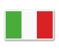2 x 10 cm Italia Bandera Italiana Pegatina Vinilo para ordenador portátil iPad Coche Viaje Equipaje # 5268-10cm ancho x 6cm Tall